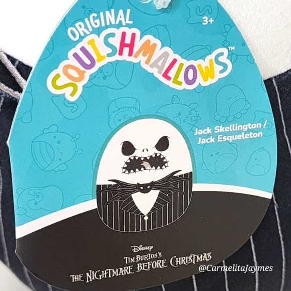 🎃 JACK SKELLINGTON 💀 Open Mouth Disney NBC X Squishmallow Halloween 2024 ☆ NWT - Picture 3 of 8